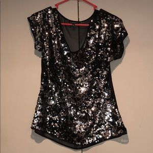 Black sequin Top